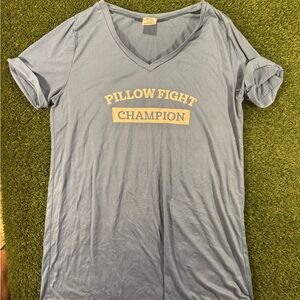 Abella Women's Blue Pillow Fight Champion Tee